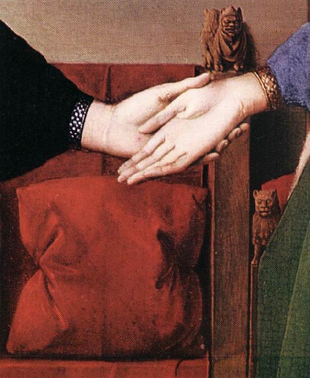 EYCK, Jan van Portrait of Giovanni Arnolfini and his Wife (detail) sdfs china oil painting image